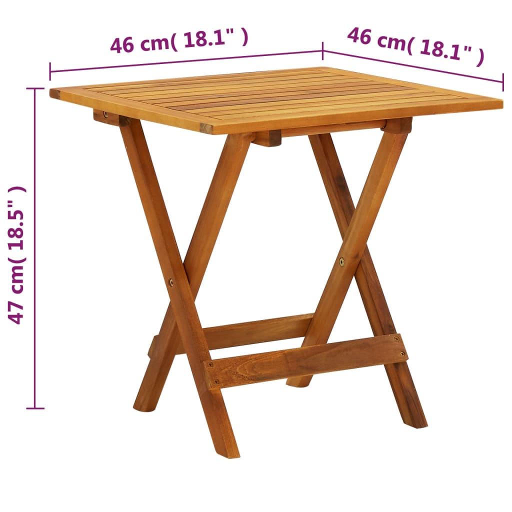 Bistrotafel 46x46x47 cm massief acaciahout is nu te koop bij PeponiXL, paradijselijk wonen!