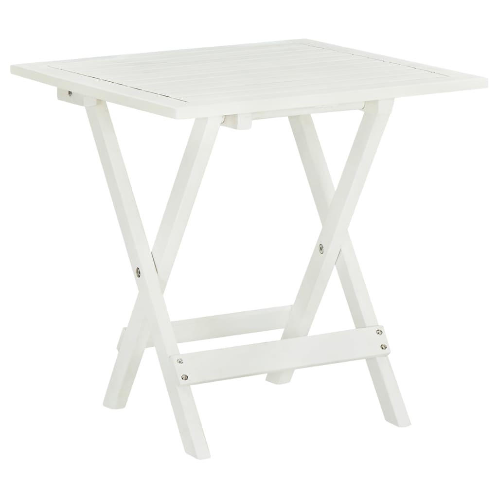 Bistrotafel 46x46x47 cm massief acaciahout wit is nu te koop bij PeponiXL, paradijselijk wonen!