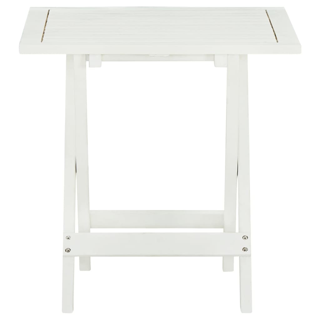 Bistrotafel 46x46x47 cm massief acaciahout wit is nu te koop bij PeponiXL, paradijselijk wonen!