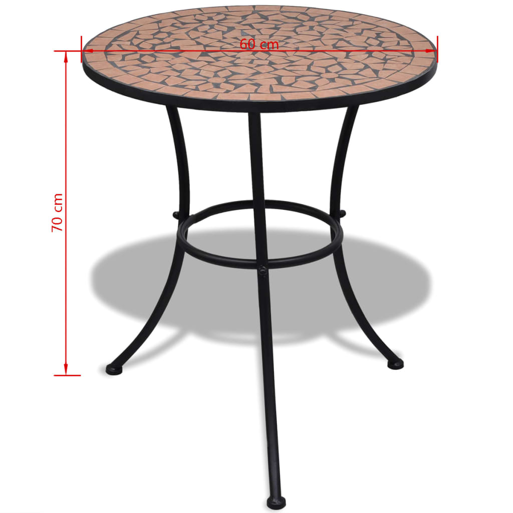 3-delige Bistroset keramische tegel terracotta is nu te koop bij PeponiXL, paradijselijk wonen!