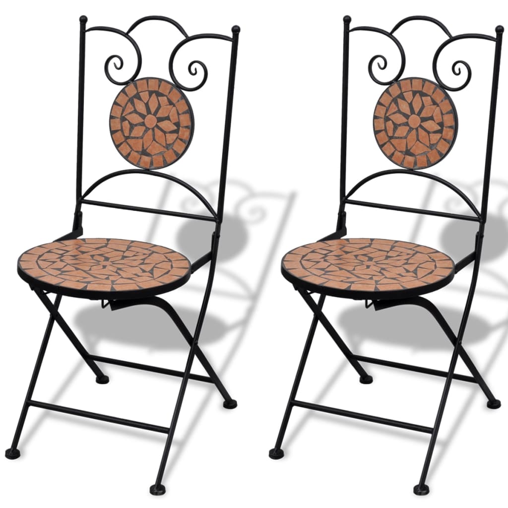 3-delige Bistroset keramische tegel terracotta is nu te koop bij PeponiXL, paradijselijk wonen!