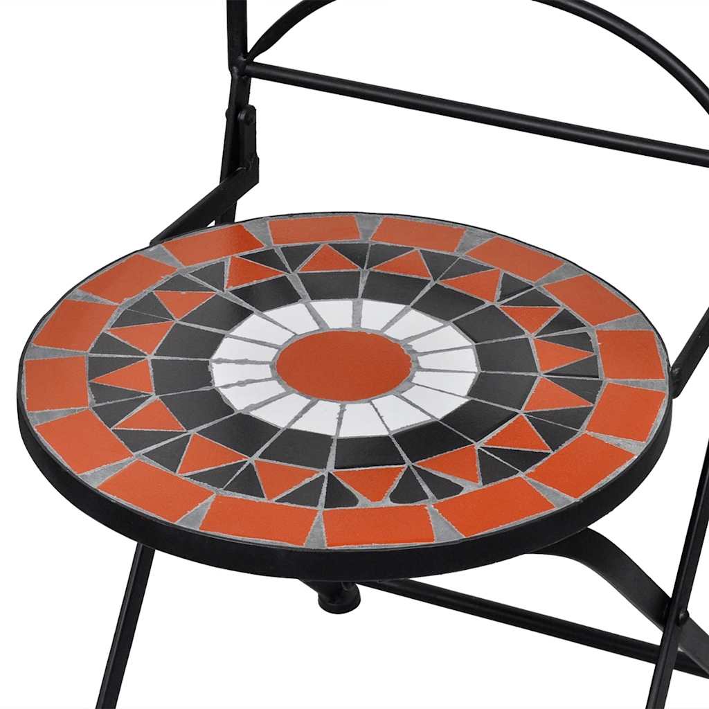 3-delige Bistroset keramische tegel terracotta en wit is nu te koop bij PeponiXL, paradijselijk wonen!