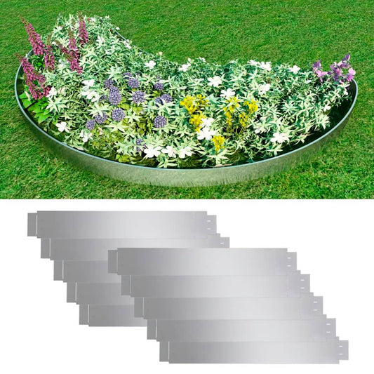 10 st Grasboord flexibel 100x14 cm gegalvaniseerd staal is nu te koop bij PeponiXL, paradijselijk wonen!