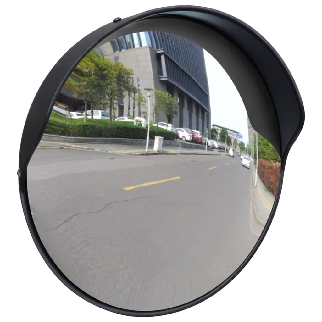 Verkeersspiegel voor buiten 30 cm PC-kunststof zwart is nu te koop bij PeponiXL, paradijselijk wonen!