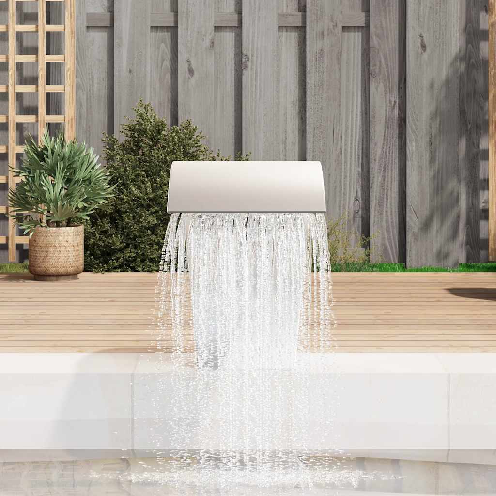 Zwembadwaterval 45x30x60 cm roestvrij staal is nu te koop bij PeponiXL, paradijselijk wonen!
