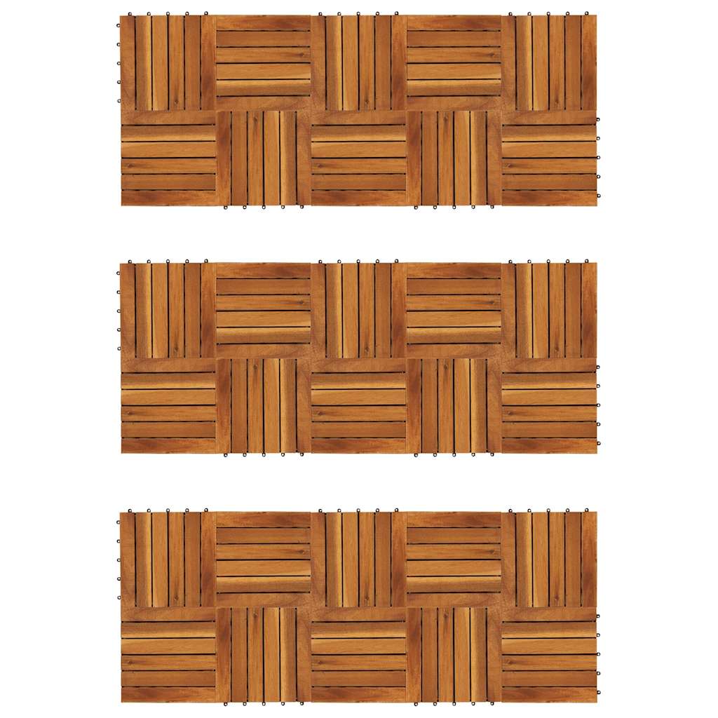 Terrastegels verticaal patroon 30 x 30 cm Acacia set van 30 is nu te koop bij PeponiXL, paradijselijk wonen!