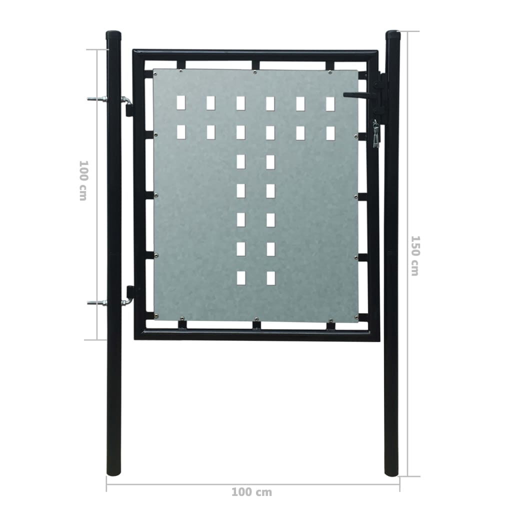 Zwarte enkele deur 100x100 cm is nu te koop bij PeponiXL, paradijselijk wonen!