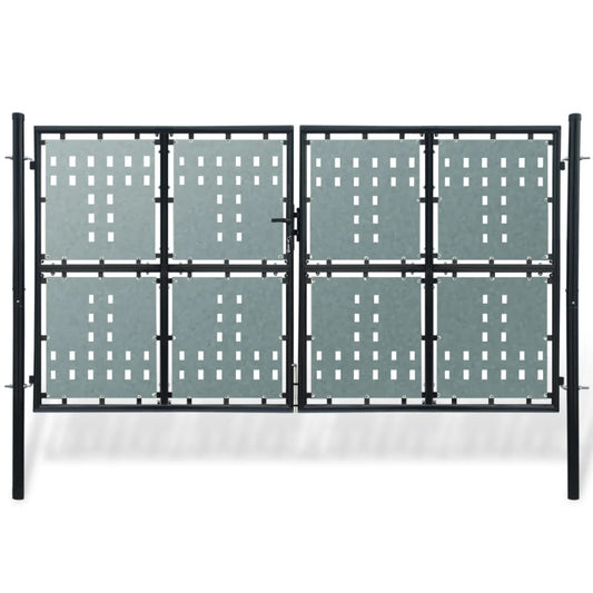 Zwarte enkele deur schuttingpoort 300x150 cm is nu te koop bij PeponiXL, paradijselijk wonen!