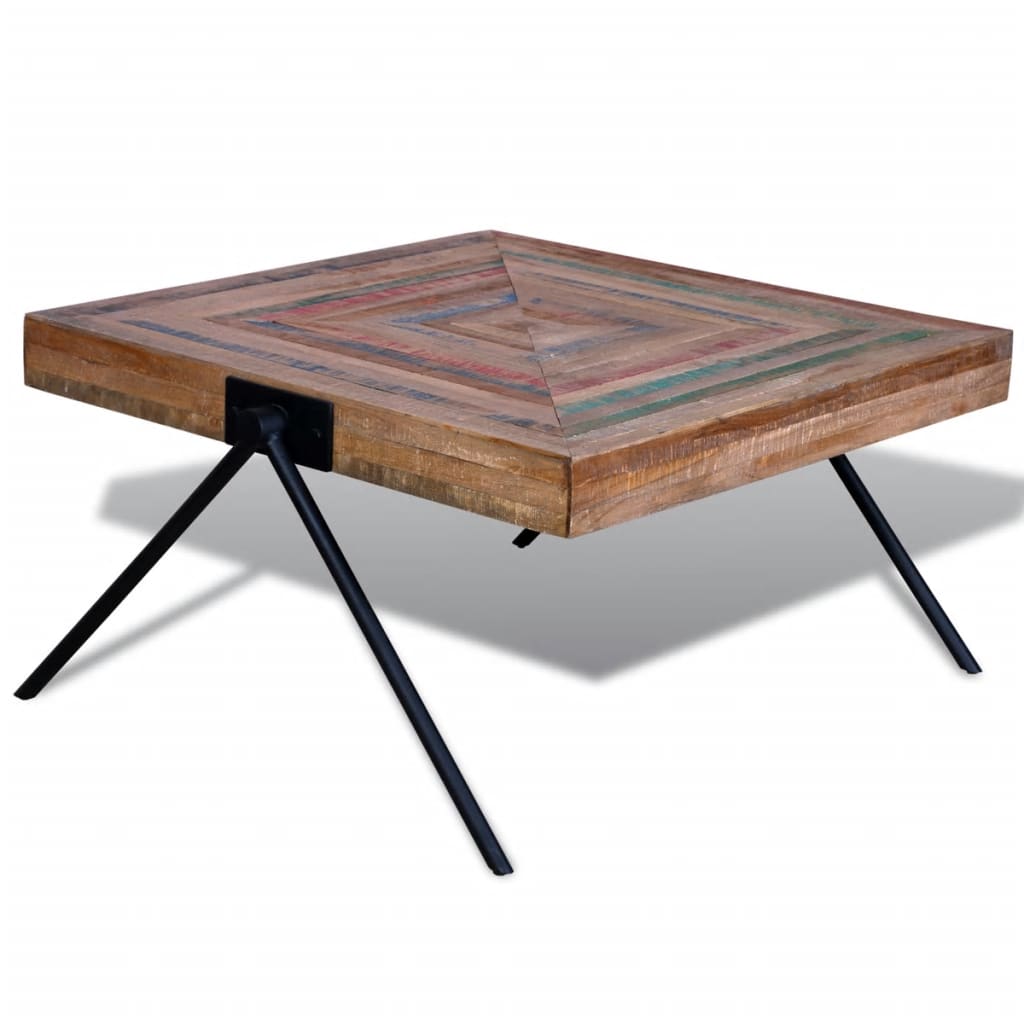 Salontafel met V-vormige poten gerecycled teakhout is nu te koop bij PeponiXL, paradijselijk wonen!