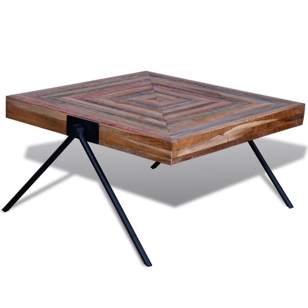 Salontafel met V-vormige poten gerecycled teakhout is nu te koop bij PeponiXL, paradijselijk wonen!