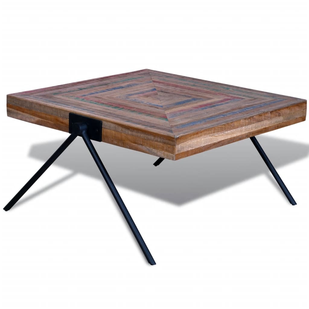 Salontafel met V-vormige poten gerecycled teakhout is nu te koop bij PeponiXL, paradijselijk wonen!