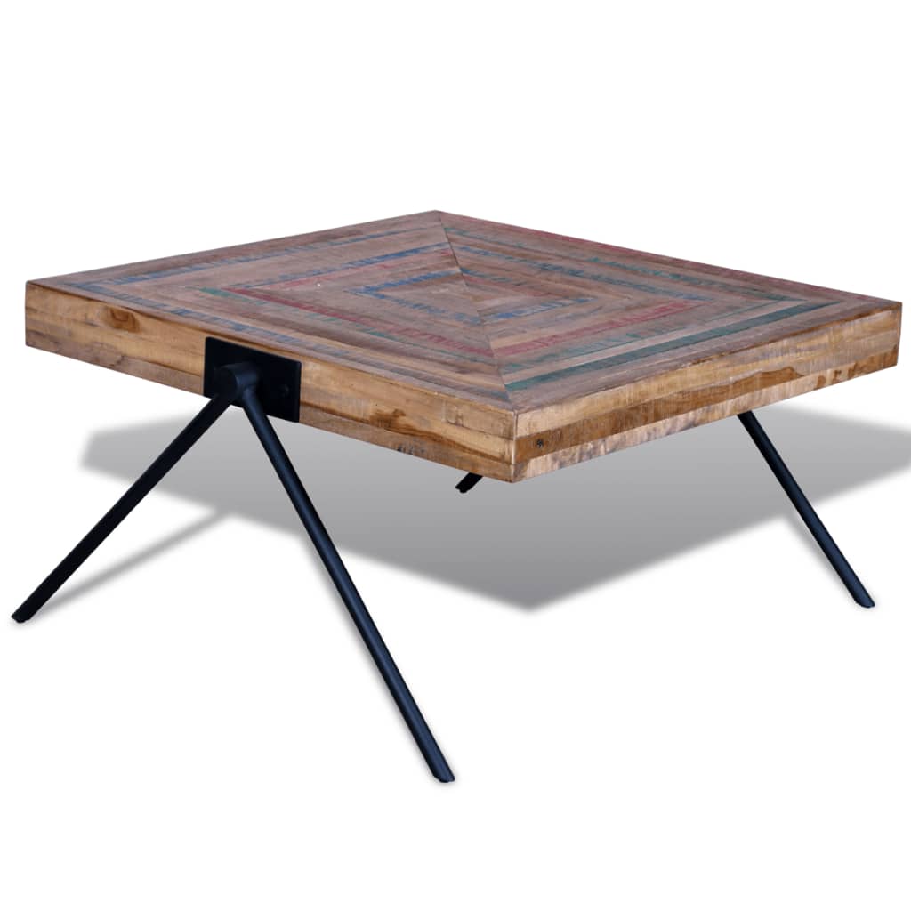 Salontafel met V-vormige poten gerecycled teakhout is nu te koop bij PeponiXL, paradijselijk wonen!