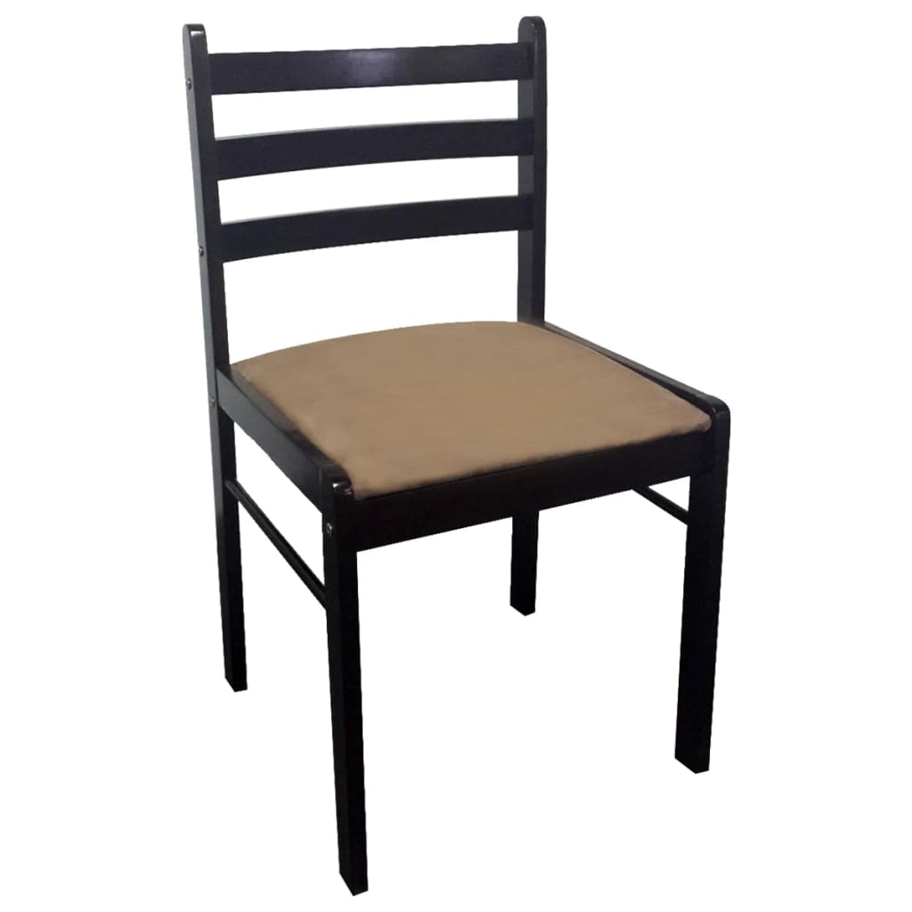 Eetkamerstoelen 4 st massief rubberwood en fluweel bruin is nu te koop bij PeponiXL, paradijselijk wonen!