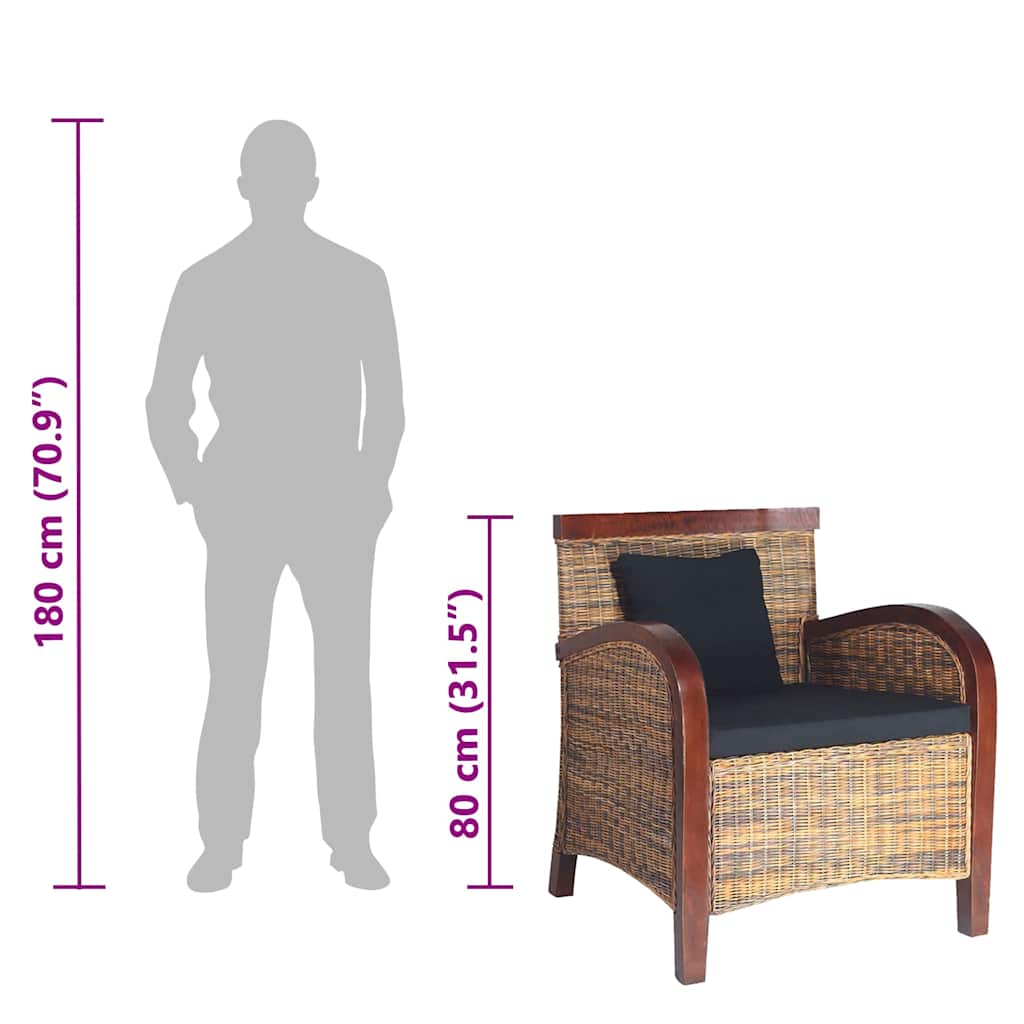 Fauteuil handgeweven rattan is nu te koop bij PeponiXL, paradijselijk wonen!