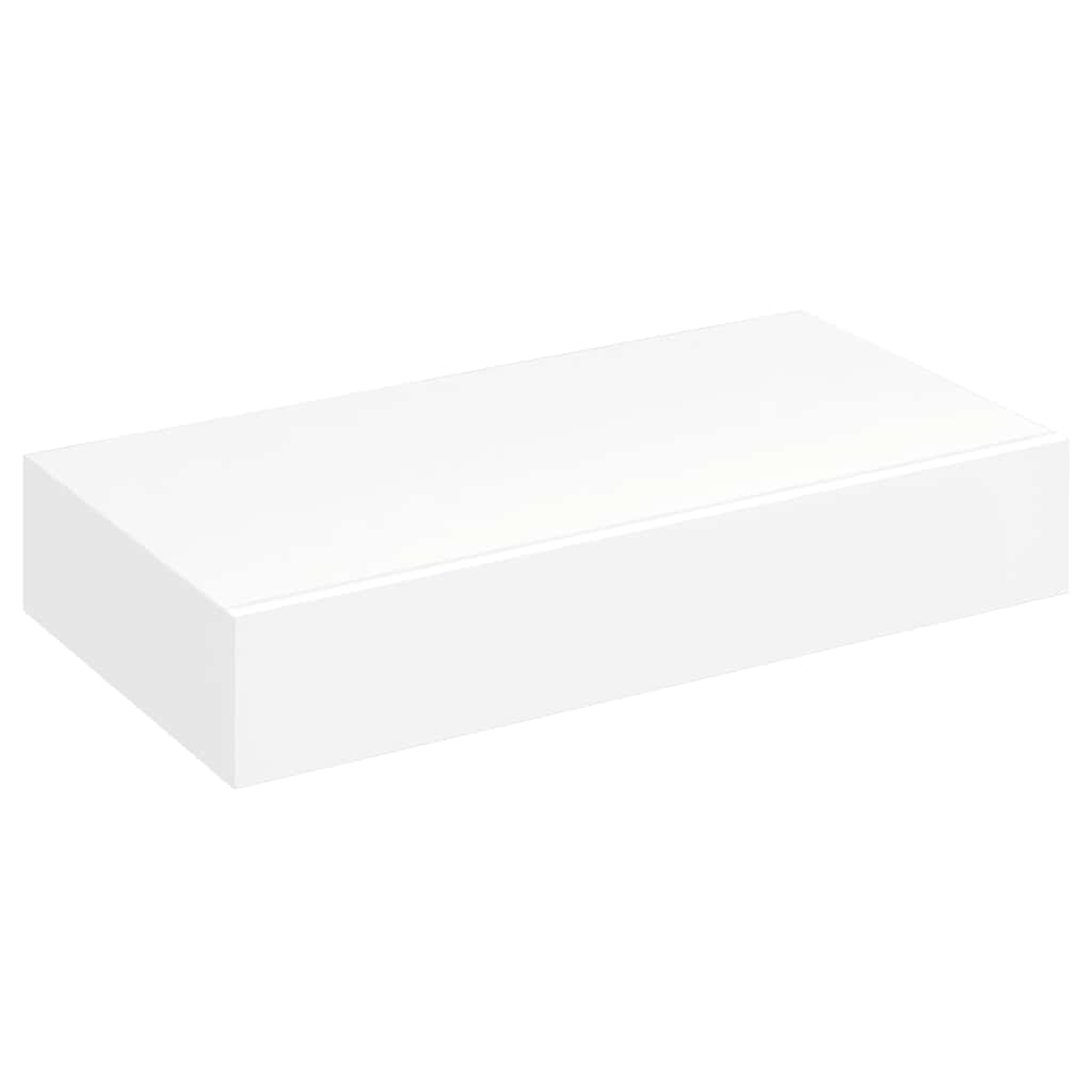 Wandschap met lade zwevend MDF wit is nu te koop bij PeponiXL, paradijselijk wonen!
