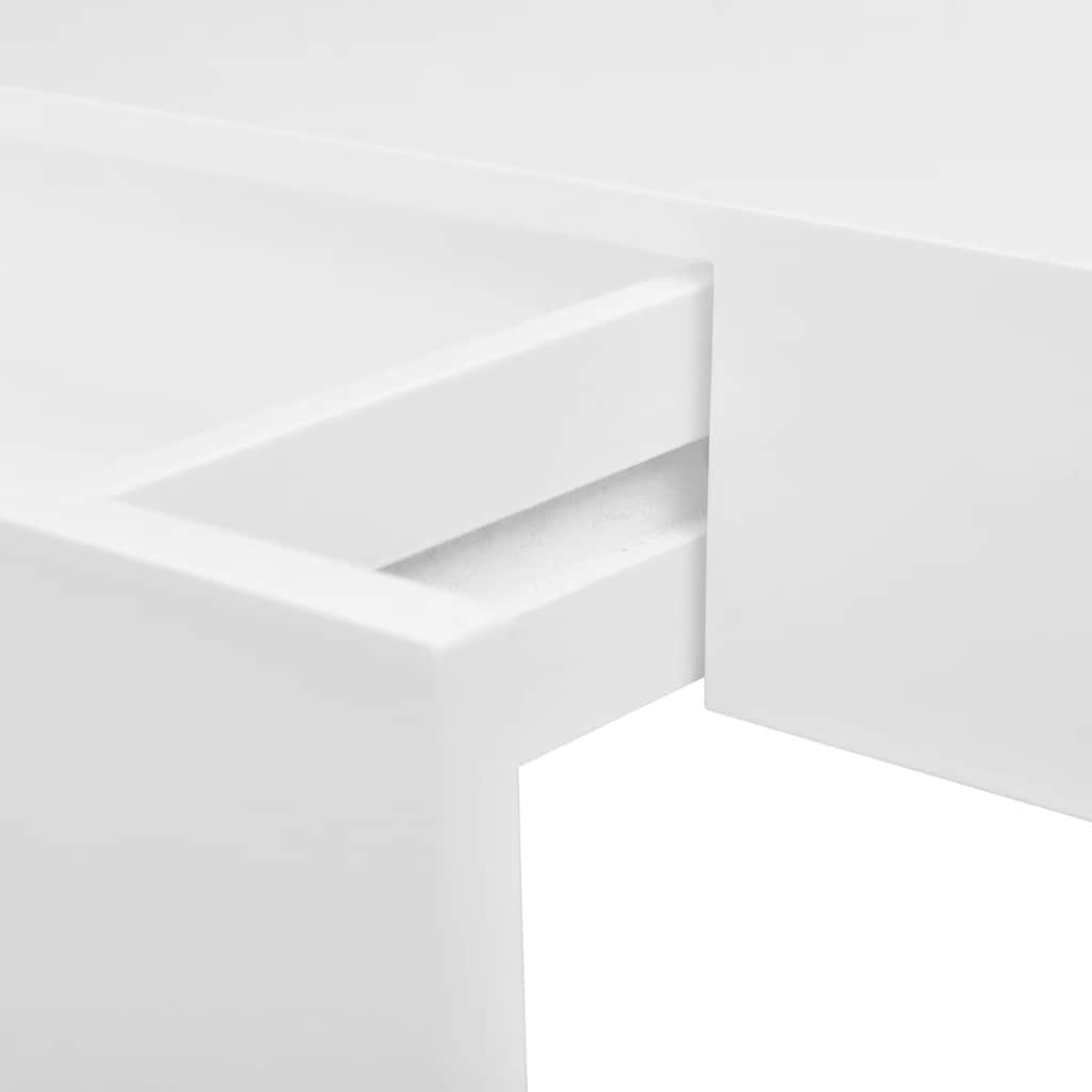 Wandschap met lade zwevend MDF wit is nu te koop bij PeponiXL, paradijselijk wonen!