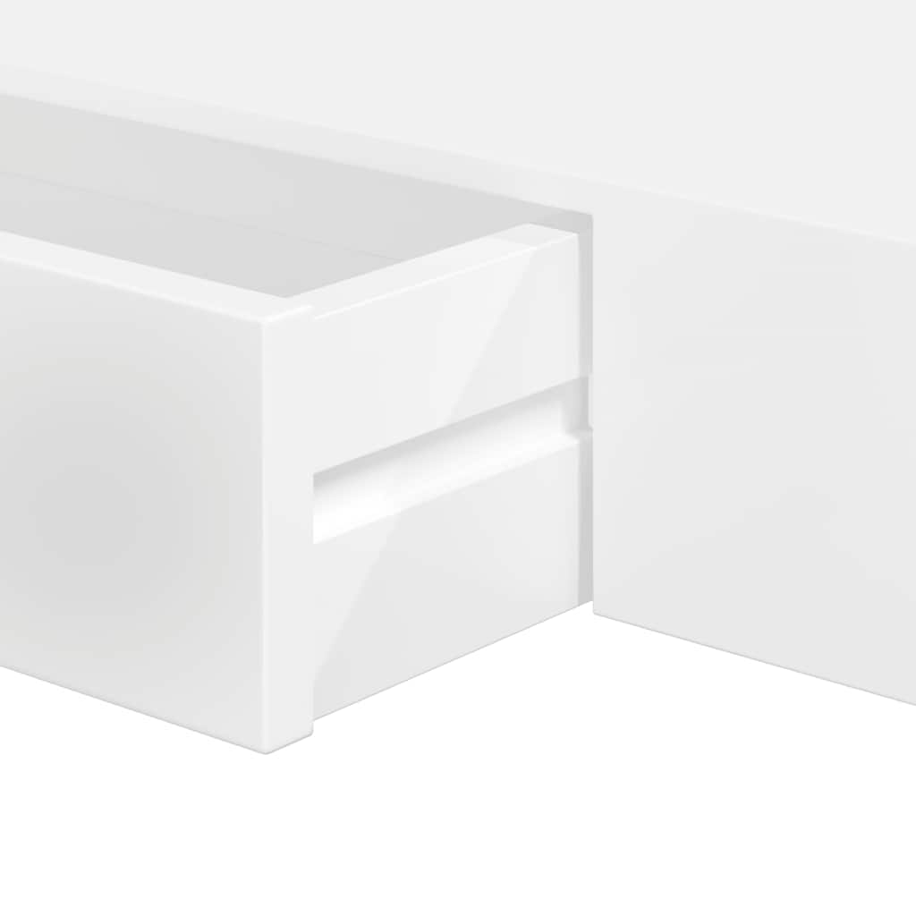 Wandschap met lade zwevend MDF wit is nu te koop bij PeponiXL, paradijselijk wonen!