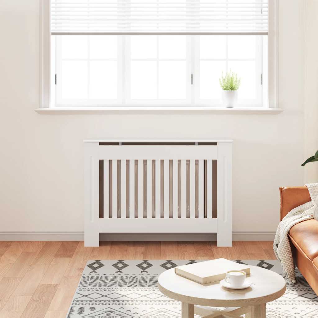 Radiatorombouw 112 cm bewerkt hout wit is nu te koop bij PeponiXL, paradijselijk wonen!