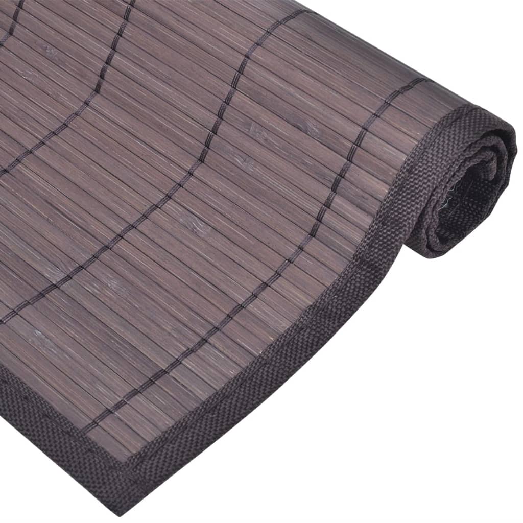6 Placemats bamboe 30 x 45 cm donkerbruin is nu te koop bij PeponiXL, paradijselijk wonen!