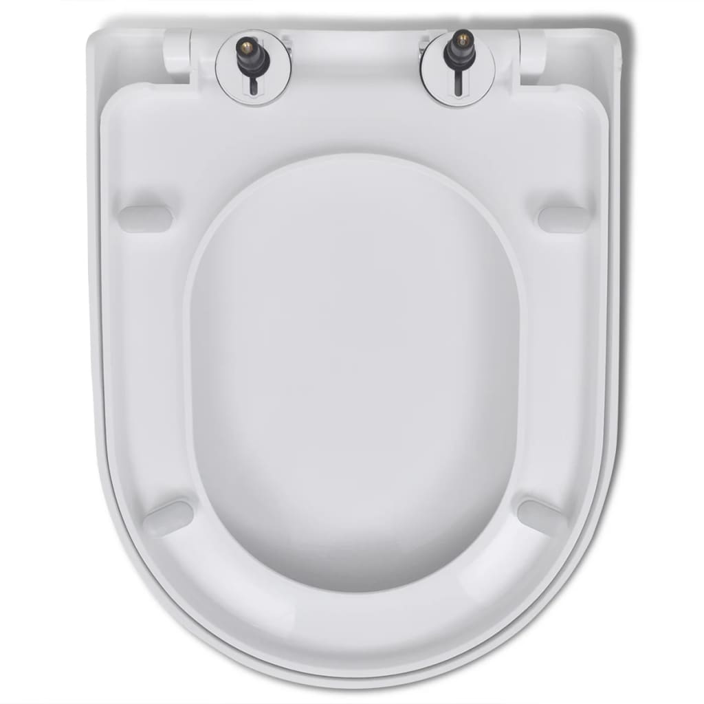 Toiletbril soft-close met quick-release ontwerp vierkant wit is nu te koop bij PeponiXL, paradijselijk wonen!