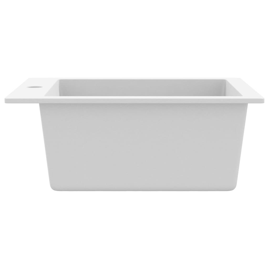Spoelbak opbouw enkele bak graniet wit is nu te koop bij PeponiXL, paradijselijk wonen!