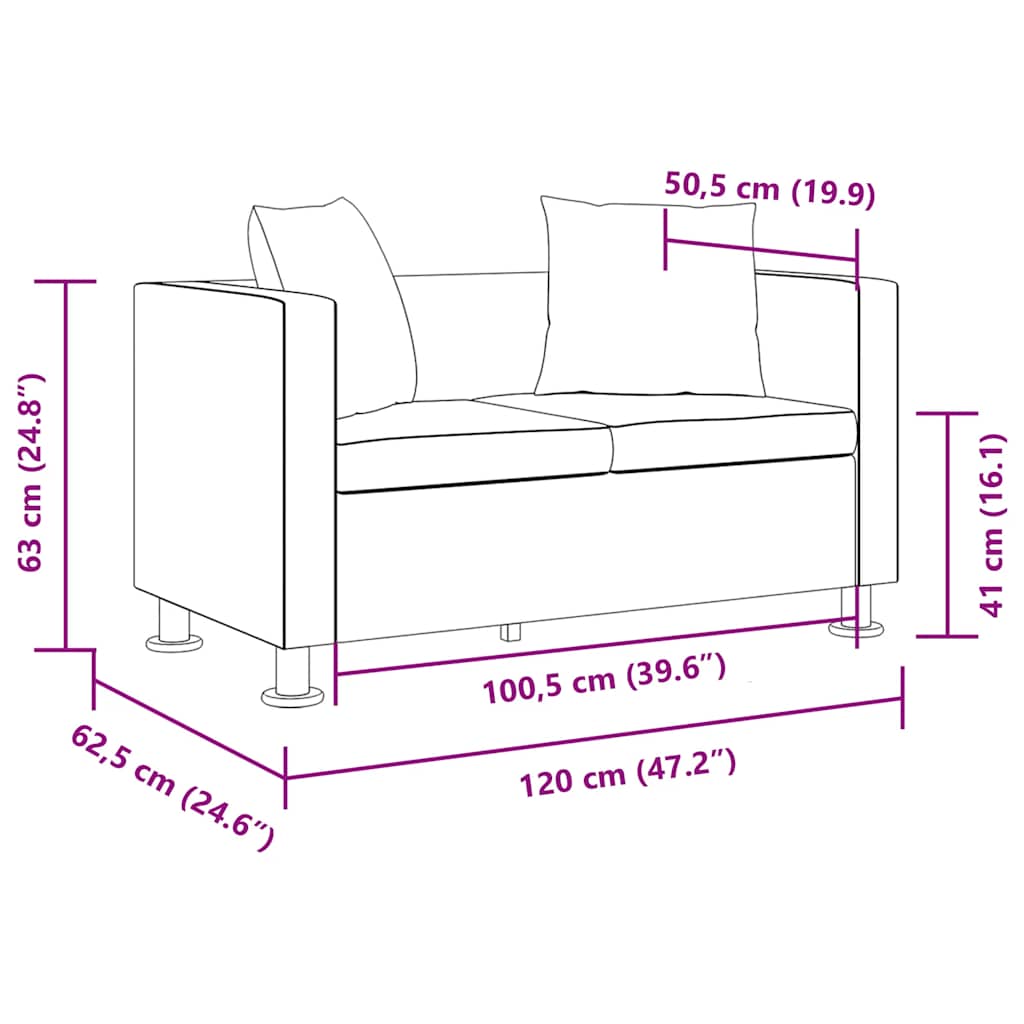 Tweezitsbank kunstleer zwart is nu te koop bij PeponiXL, paradijselijk wonen!