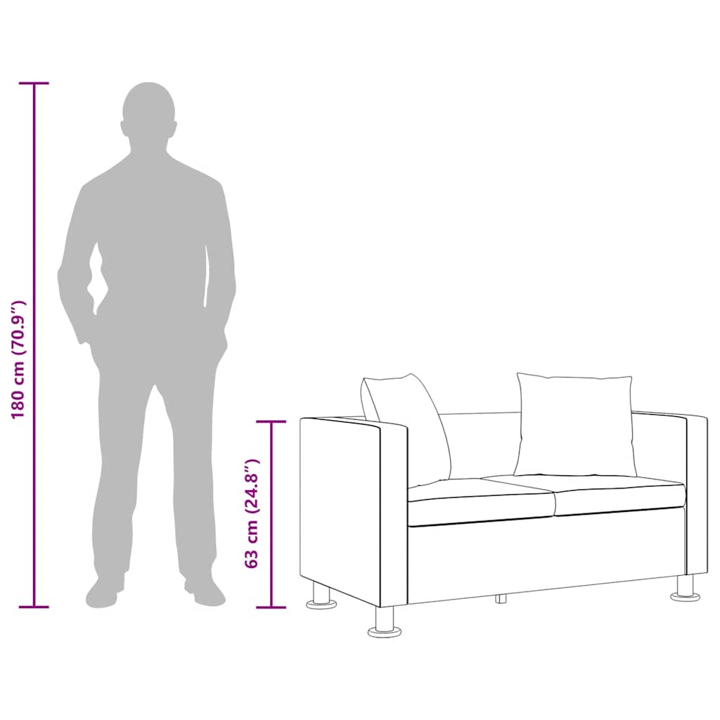 Tweezitsbank kunstleer zwart is nu te koop bij PeponiXL, paradijselijk wonen!