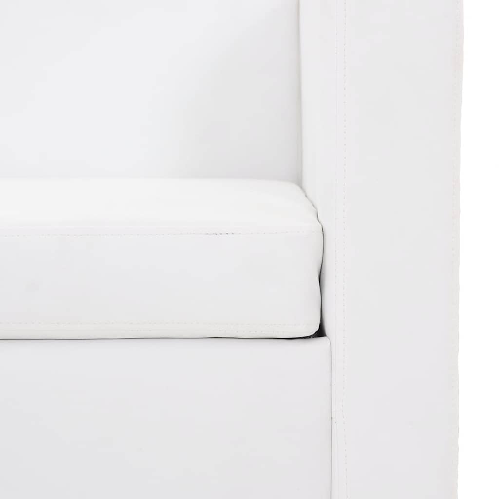 Driezitsbank kunstleer wit is nu te koop bij PeponiXL, paradijselijk wonen!