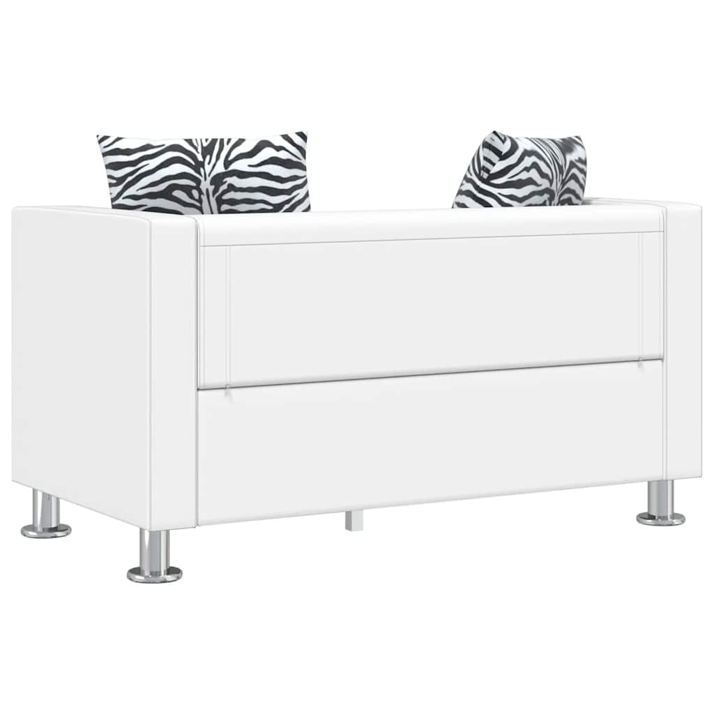 Tweezitsbank kunstleer wit is nu te koop bij PeponiXL, paradijselijk wonen!