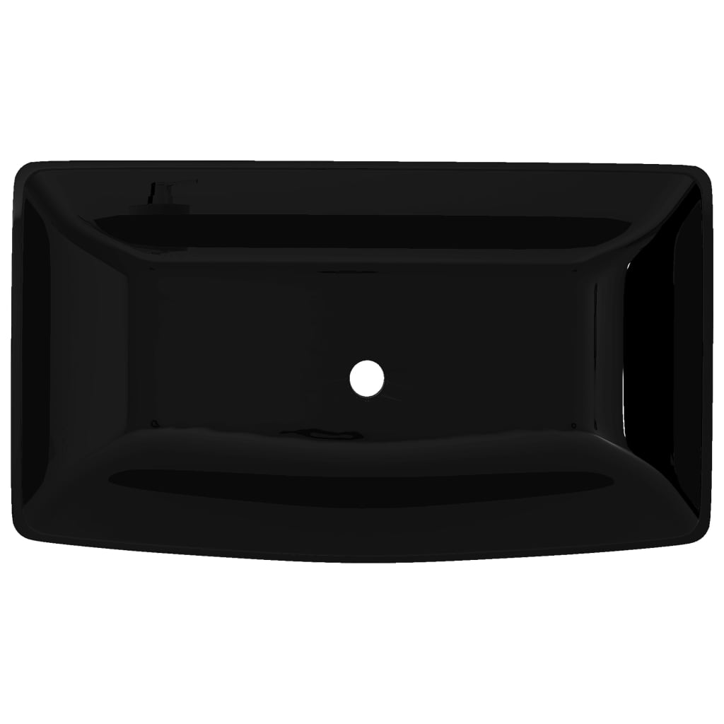 Wasbak, keramiek, rechthoekig, zwart is nu te koop bij PeponiXL, paradijselijk wonen!