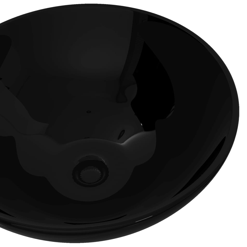 Wasbak, keramiek, rond, zwart 325 mm is nu te koop bij PeponiXL, paradijselijk wonen!