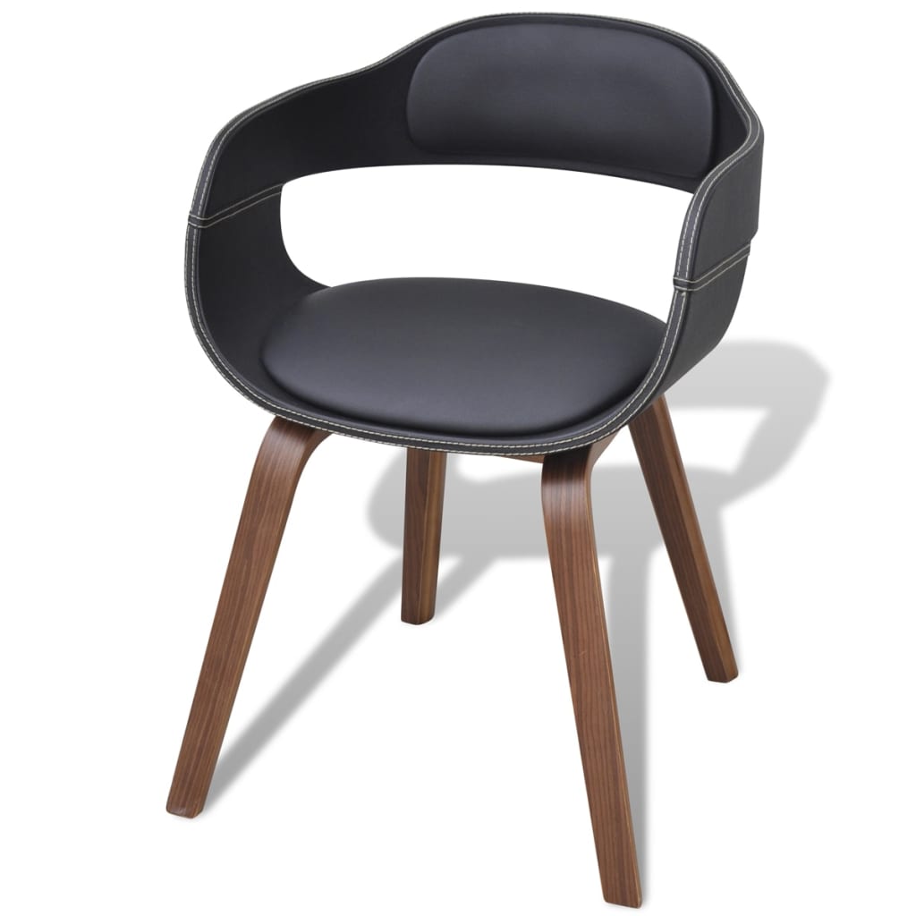 Eetkamerstoelen 2 st gebogen hout en kunstleer is nu te koop bij PeponiXL, paradijselijk wonen!