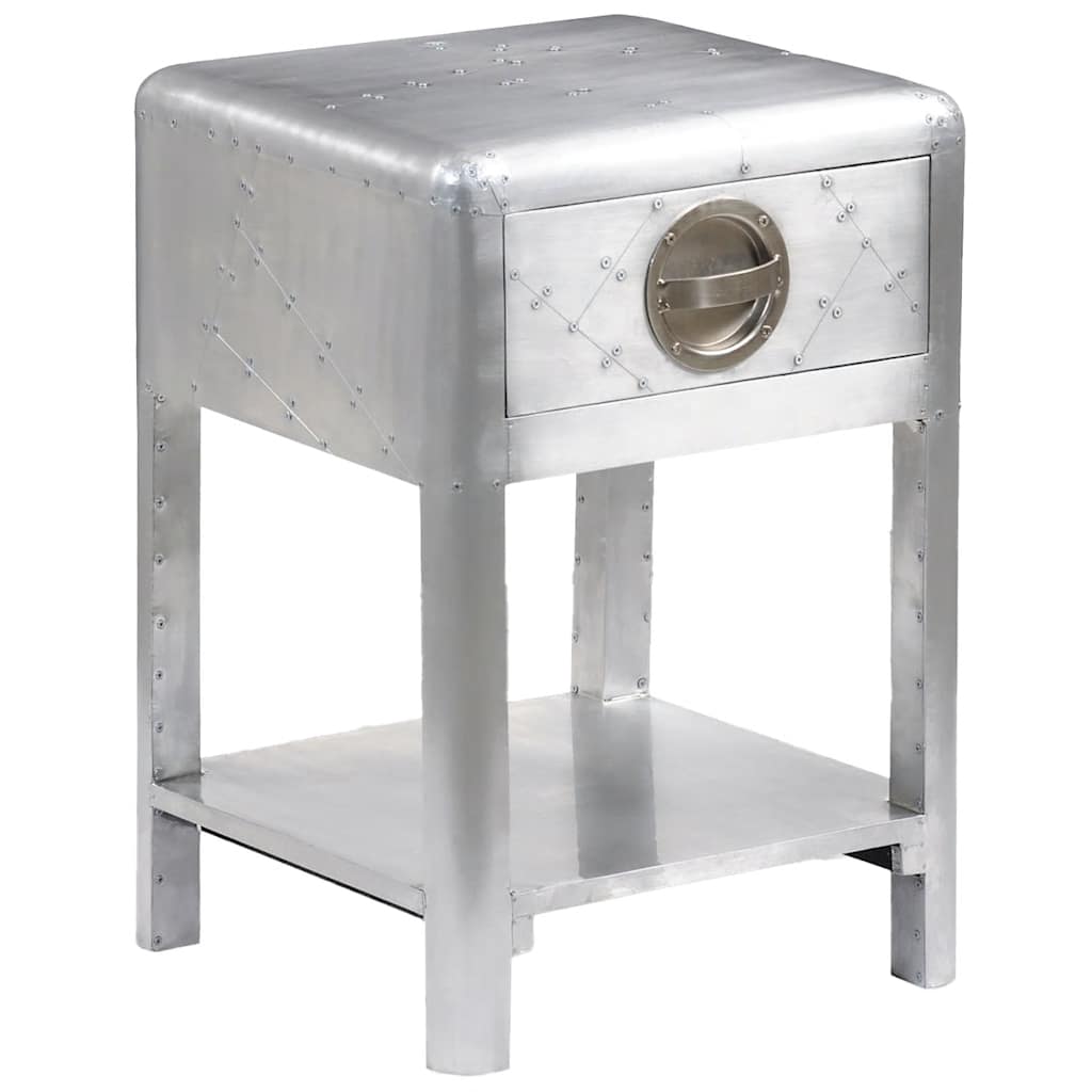 Bijzettafel met 1 lade vintage luchtvaartlook is nu te koop bij PeponiXL, paradijselijk wonen!