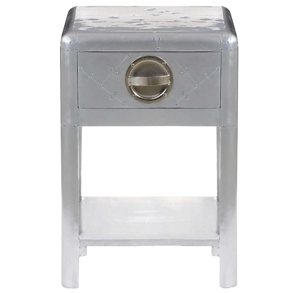 Bijzettafel met 1 lade vintage luchtvaartlook is nu te koop bij PeponiXL, paradijselijk wonen!