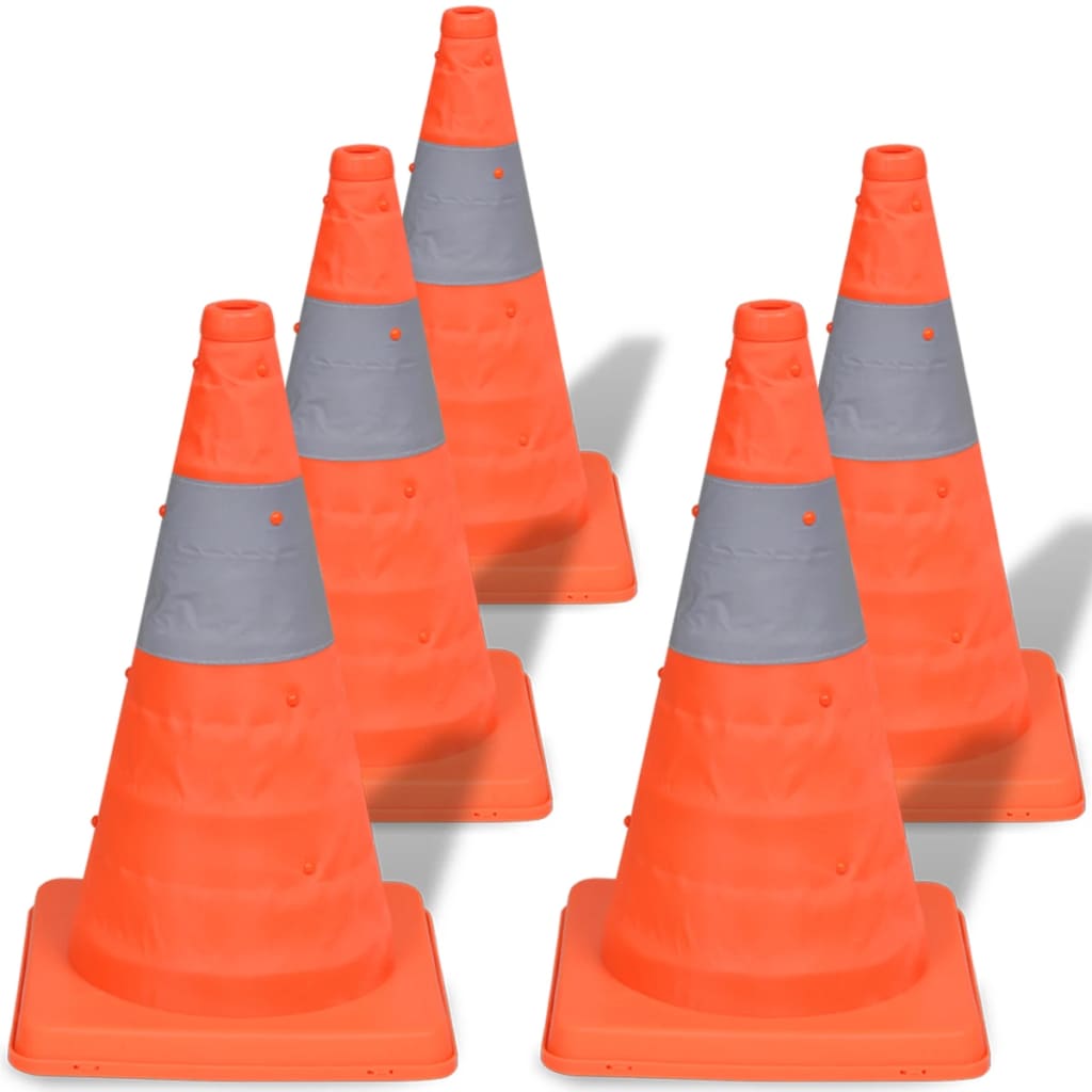 Verkeerskegel uitvouwbaar 42 cm 5 stuks is nu te koop bij PeponiXL, paradijselijk wonen!