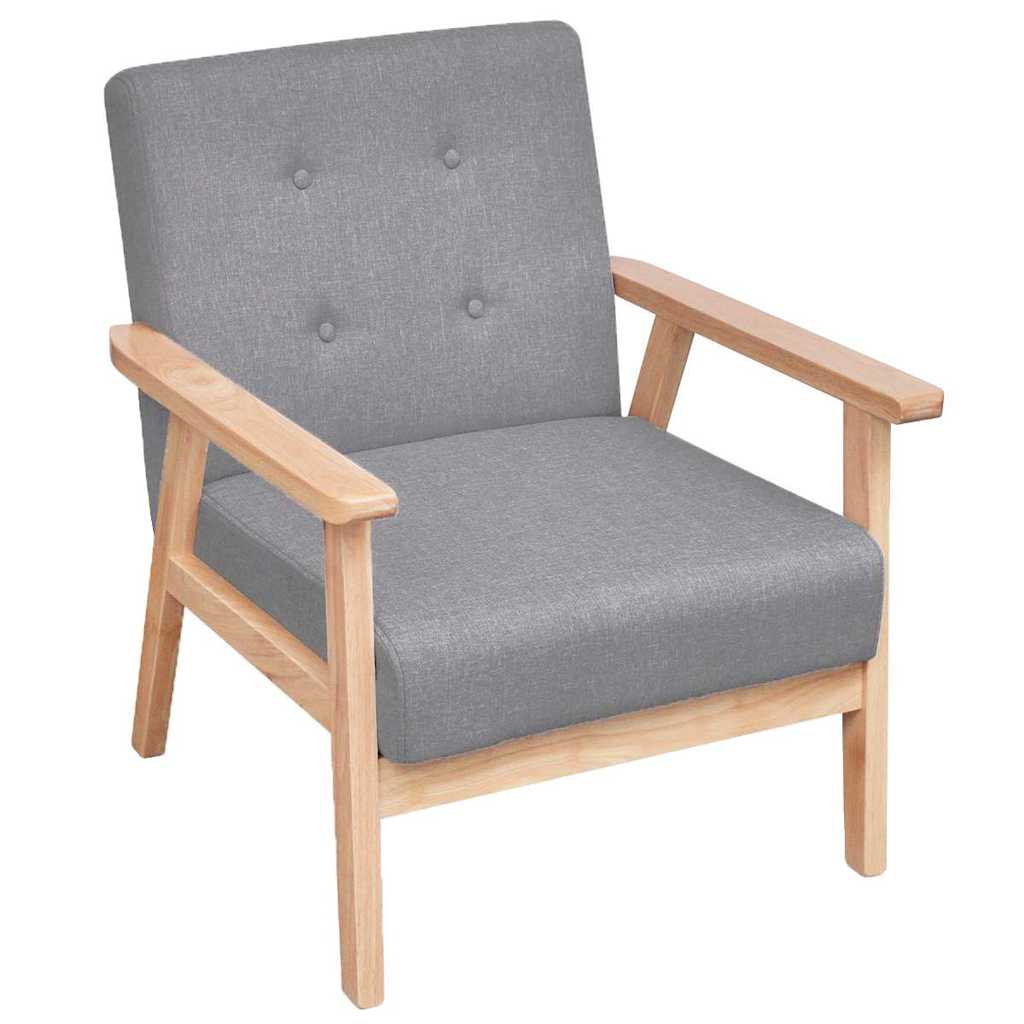 Fauteuil stof lichtgrijs is nu te koop bij PeponiXL, paradijselijk wonen!