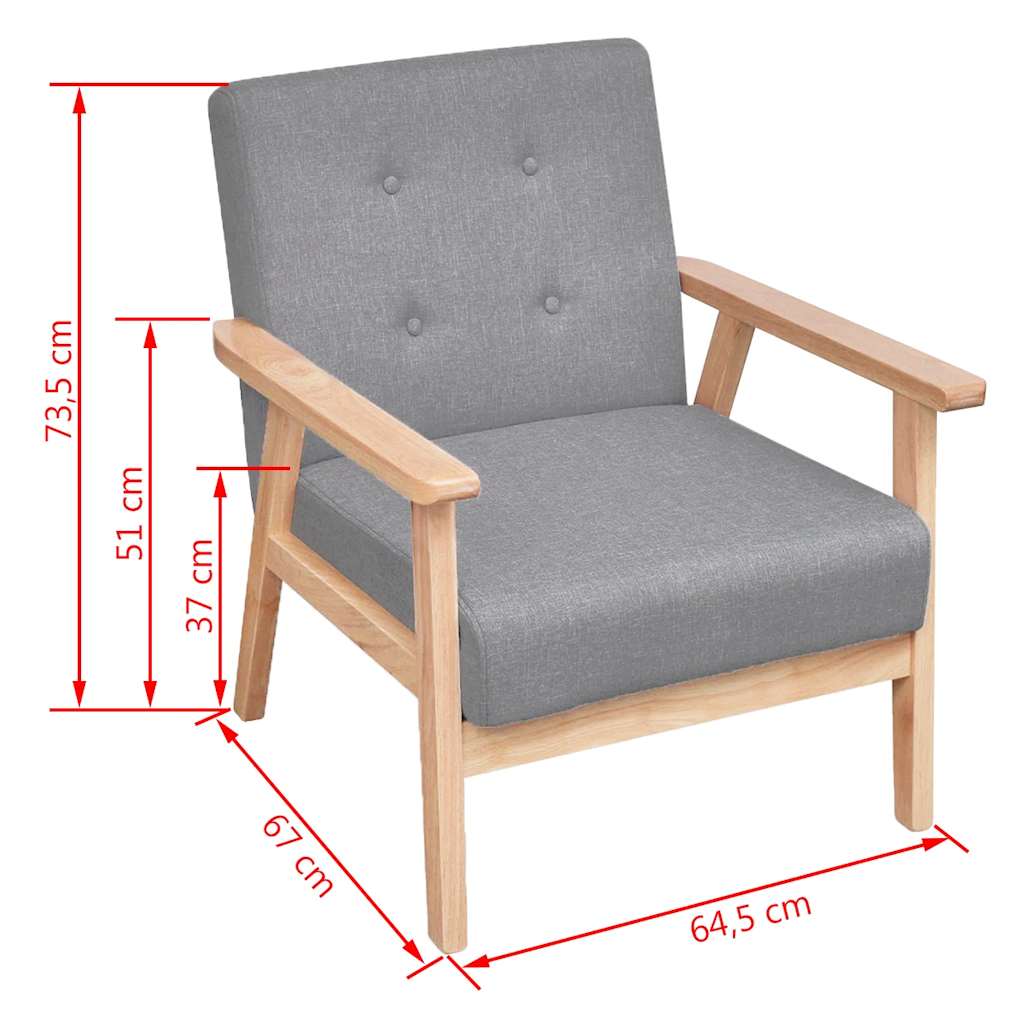 Fauteuil stof lichtgrijs is nu te koop bij PeponiXL, paradijselijk wonen!