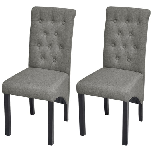 Eetkamerstoelen 2 st stof lichtgrijs is nu te koop bij PeponiXL, paradijselijk wonen!