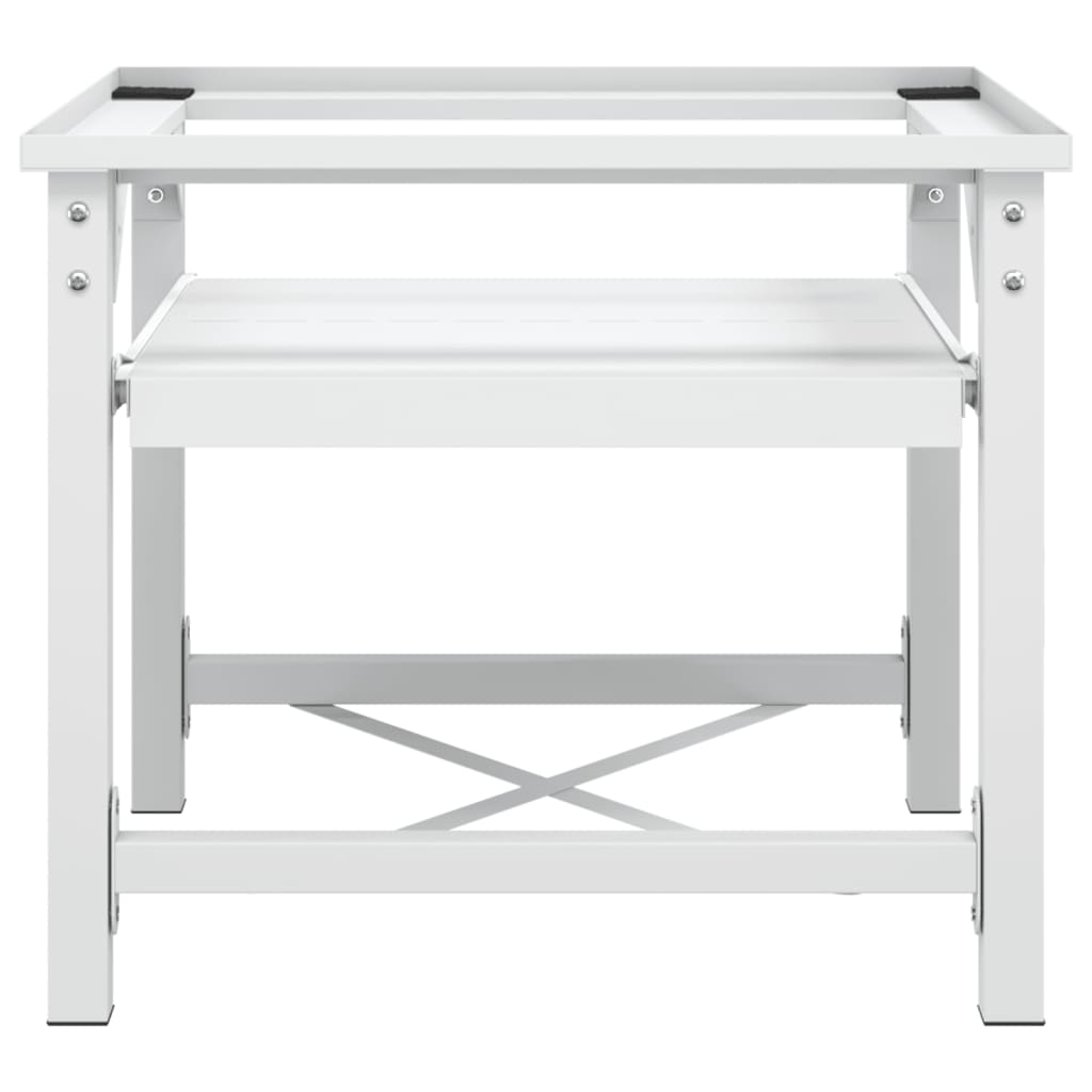 Wasmachineverhoger met uittrekbaar schap wit is nu te koop bij PeponiXL, paradijselijk wonen!