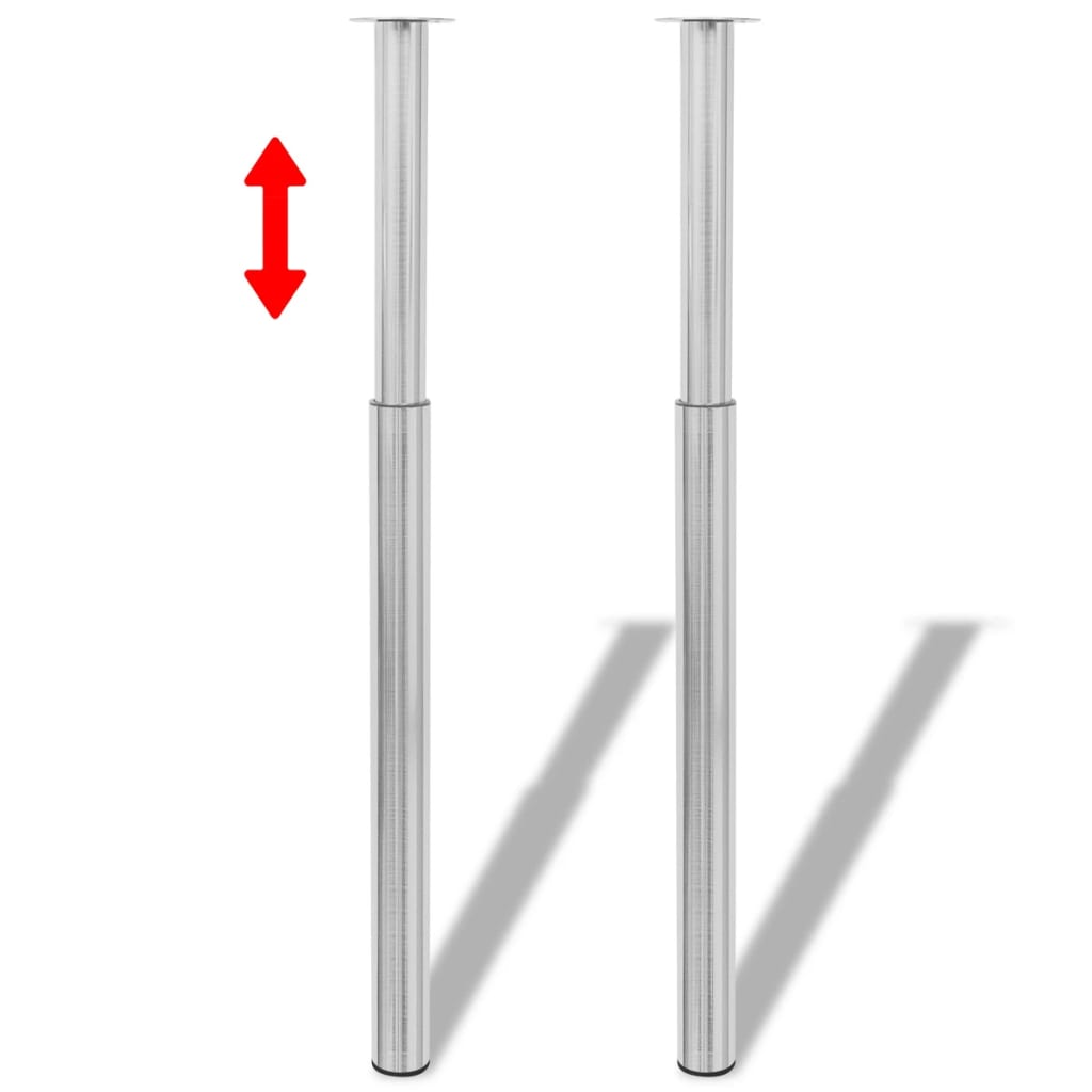Tafelpoten telescopisch roestvrij staal 710 mm - 1100 mm 2 st is nu te koop bij PeponiXL, paradijselijk wonen!