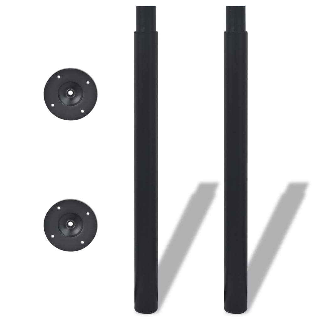 Tafelpoten telescopisch 710-1100 mm zwart 2 st is nu te koop bij PeponiXL, paradijselijk wonen!