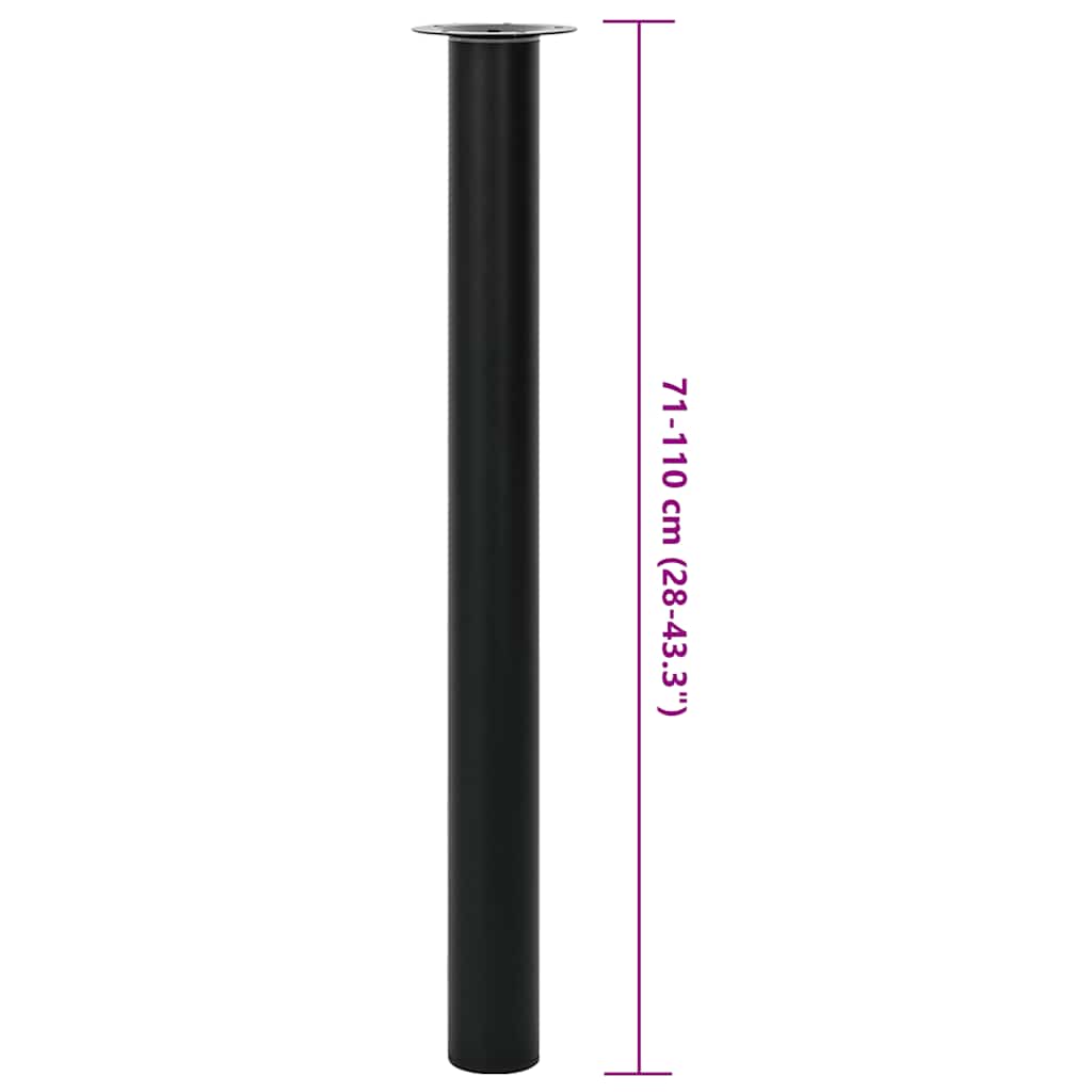 Tafelpoten telescopisch 710-1100 mm zwart 2 st is nu te koop bij PeponiXL, paradijselijk wonen!