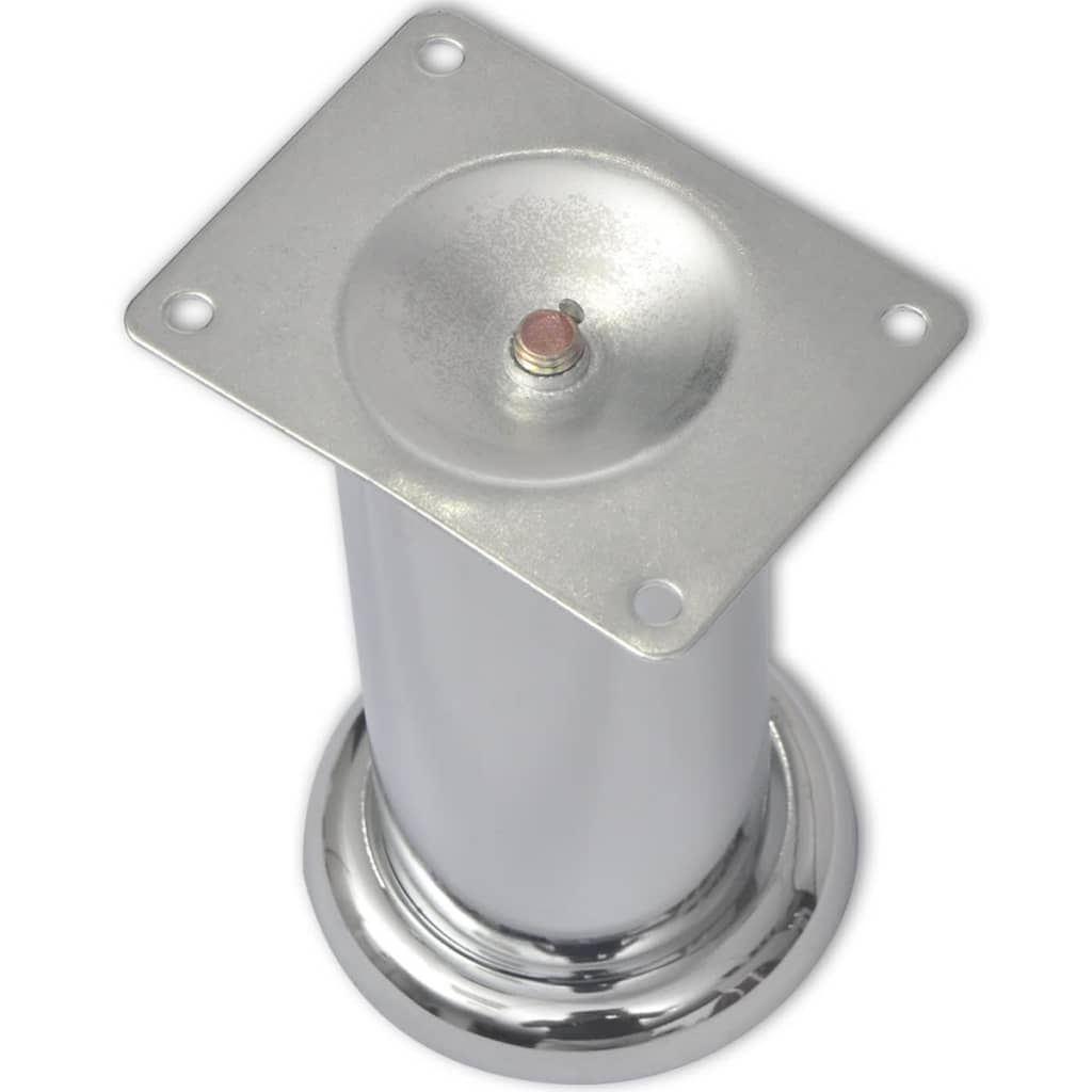 Bankpoten rond chroom 120 mm 4 st is nu te koop bij PeponiXL, paradijselijk wonen!