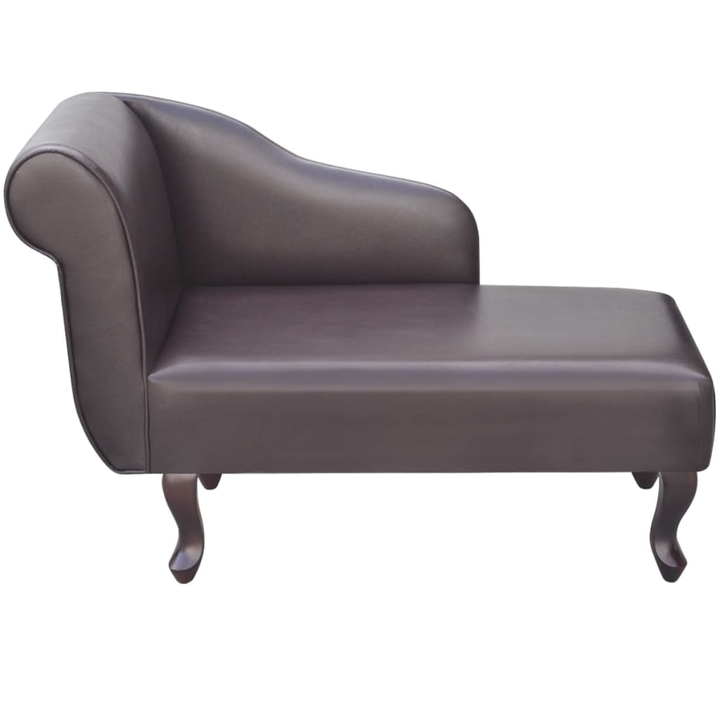 Chaise longue kunstleer bruin is nu te koop bij PeponiXL, paradijselijk wonen!