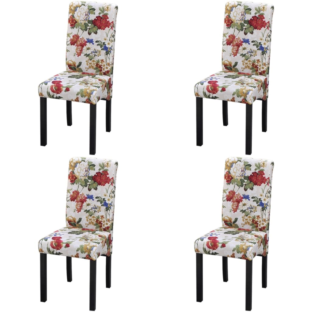 Eetkamerstoelen 4 st stof meerkleurig is nu te koop bij PeponiXL, paradijselijk wonen!