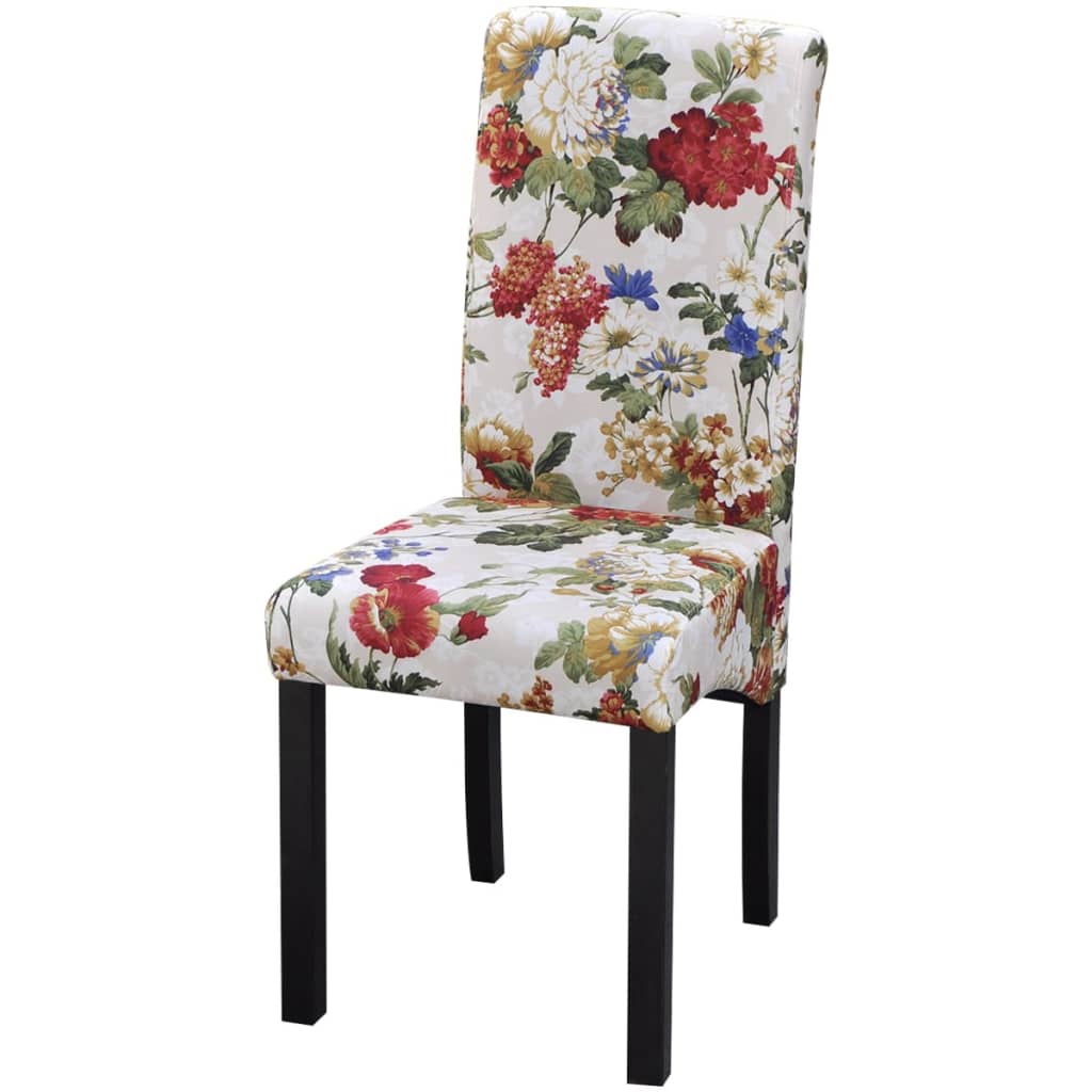 Eetkamerstoelen 4 st stof meerkleurig is nu te koop bij PeponiXL, paradijselijk wonen!