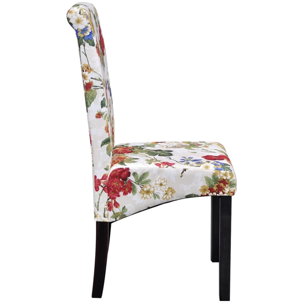 Eetkamerstoelen 4 st stof meerkleurig is nu te koop bij PeponiXL, paradijselijk wonen!