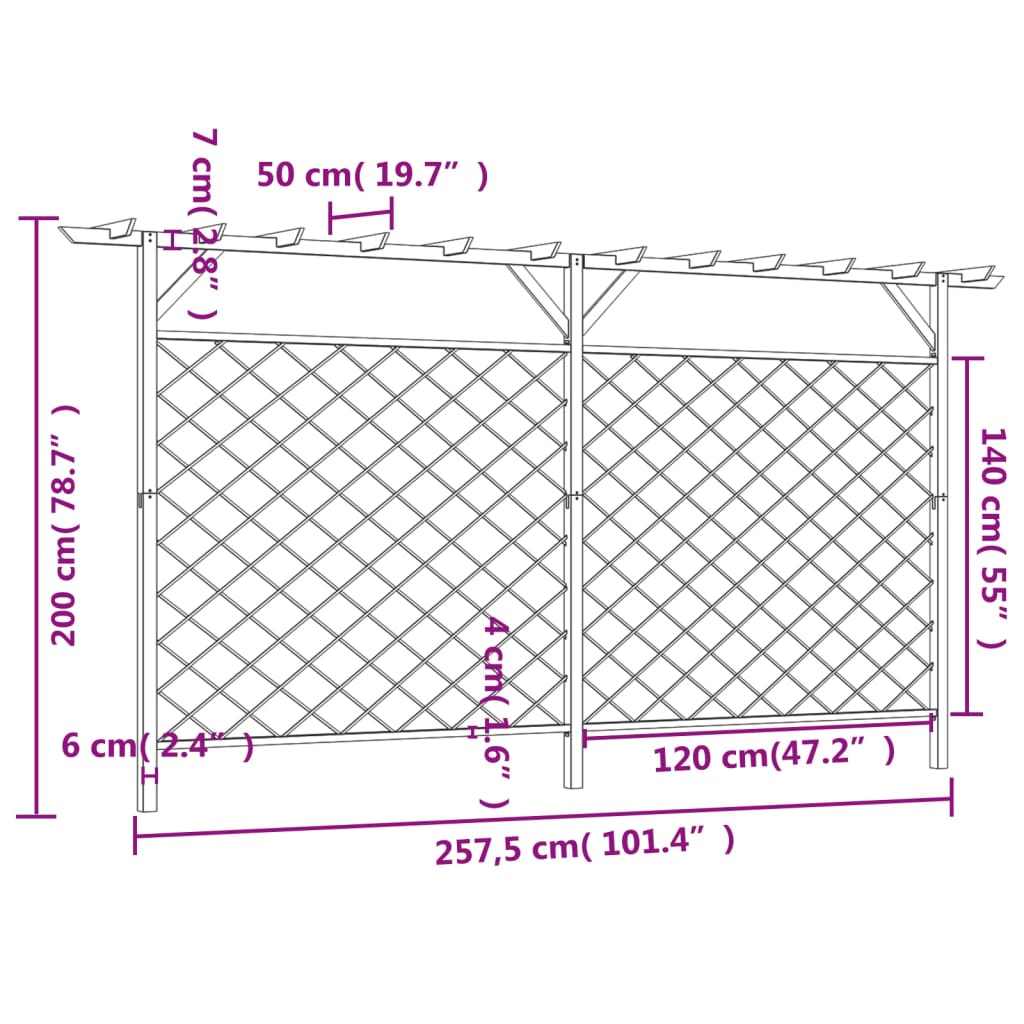 Tuinhek met latwerk en pergola hout is nu te koop bij PeponiXL, paradijselijk wonen!