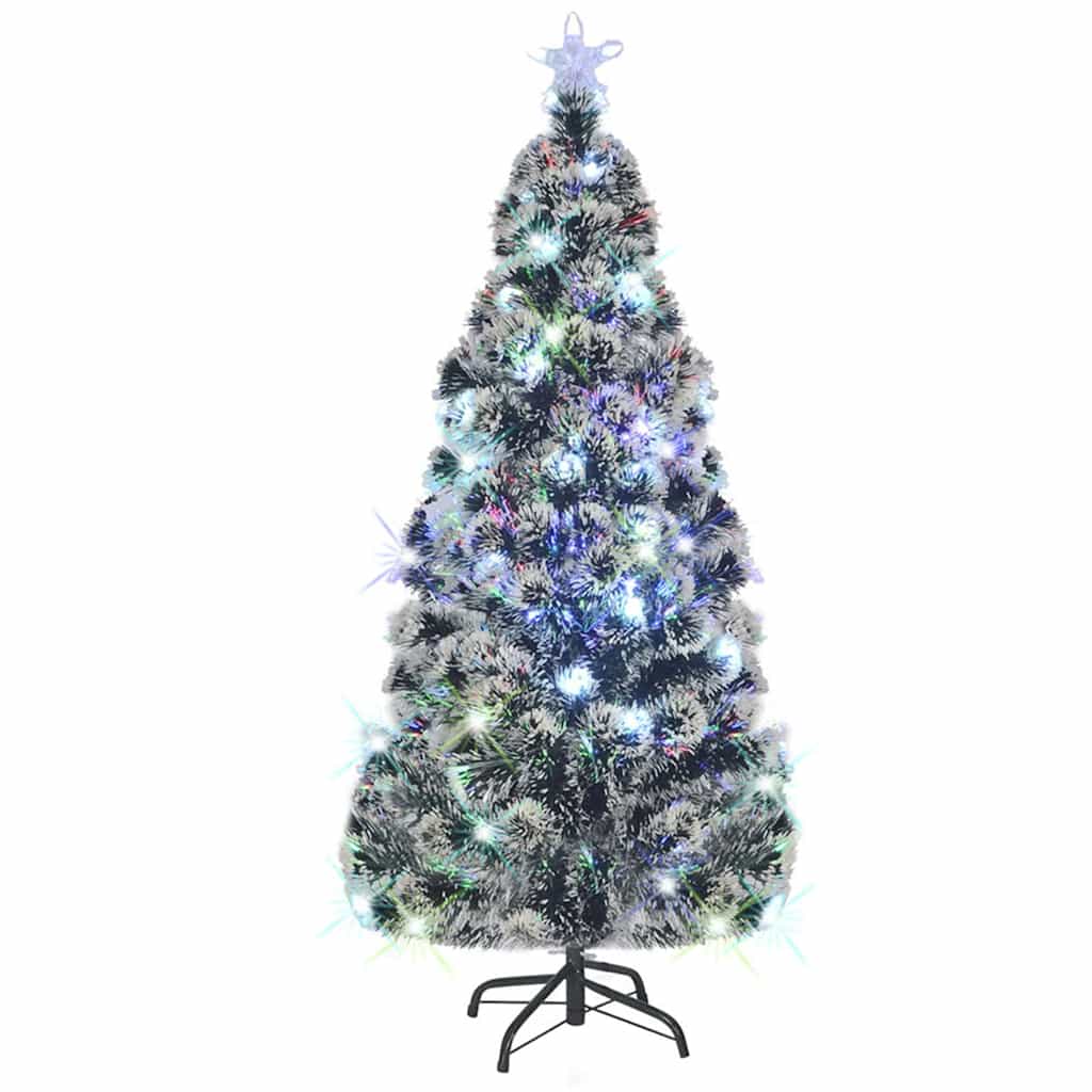 Voorverlichte kerstboom met standaard en LED 210 cm glasvezel is nu te koop bij PeponiXL, paradijselijk wonen!