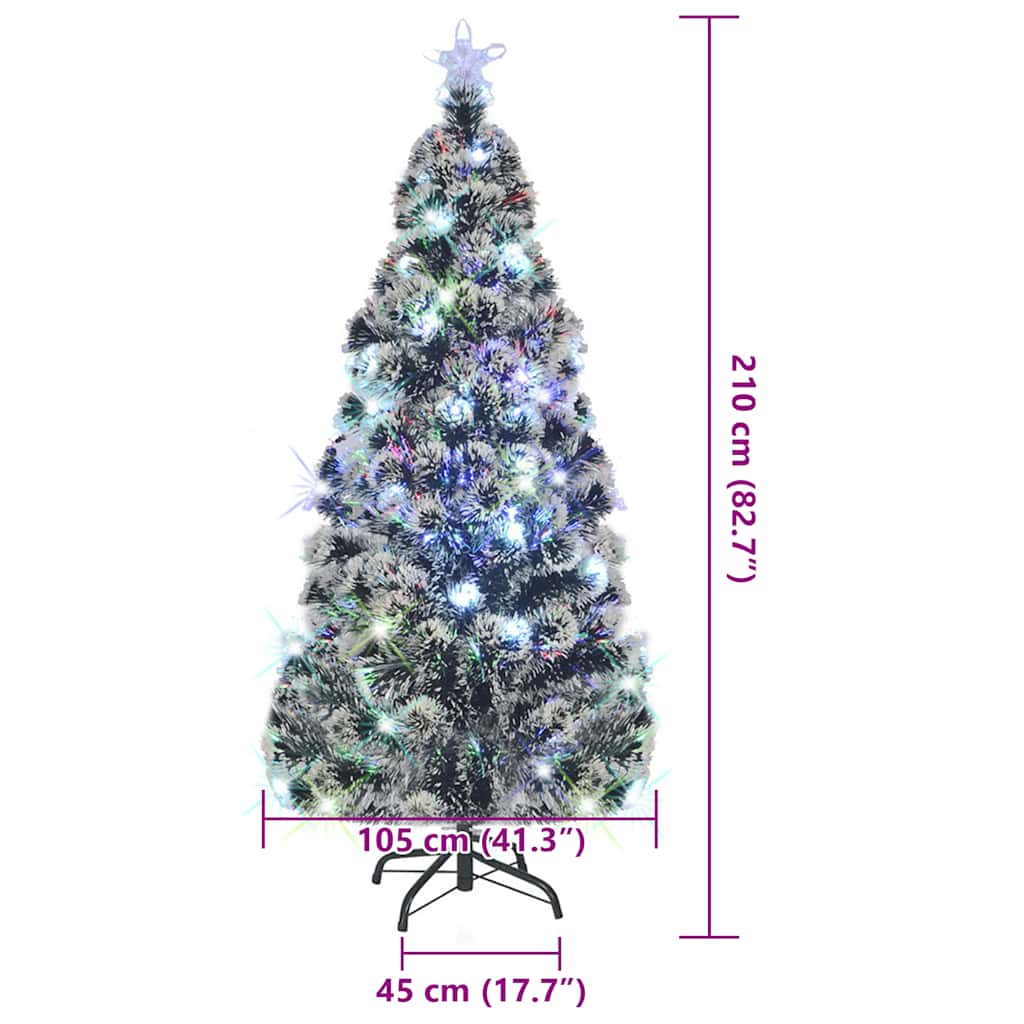 Voorverlichte kerstboom met standaard en LED 210 cm glasvezel is nu te koop bij PeponiXL, paradijselijk wonen!